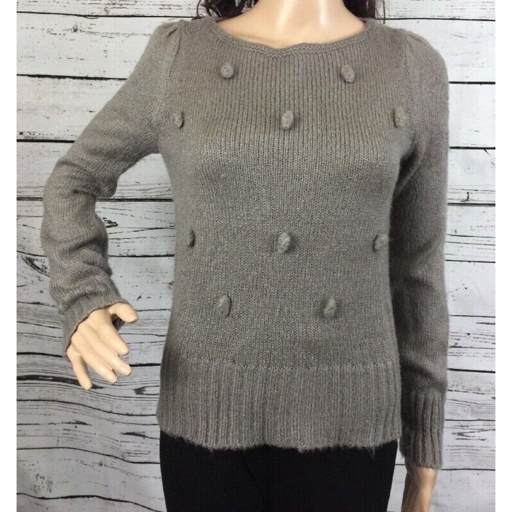Three Hearts Sweater Textured Polka Dot Femme